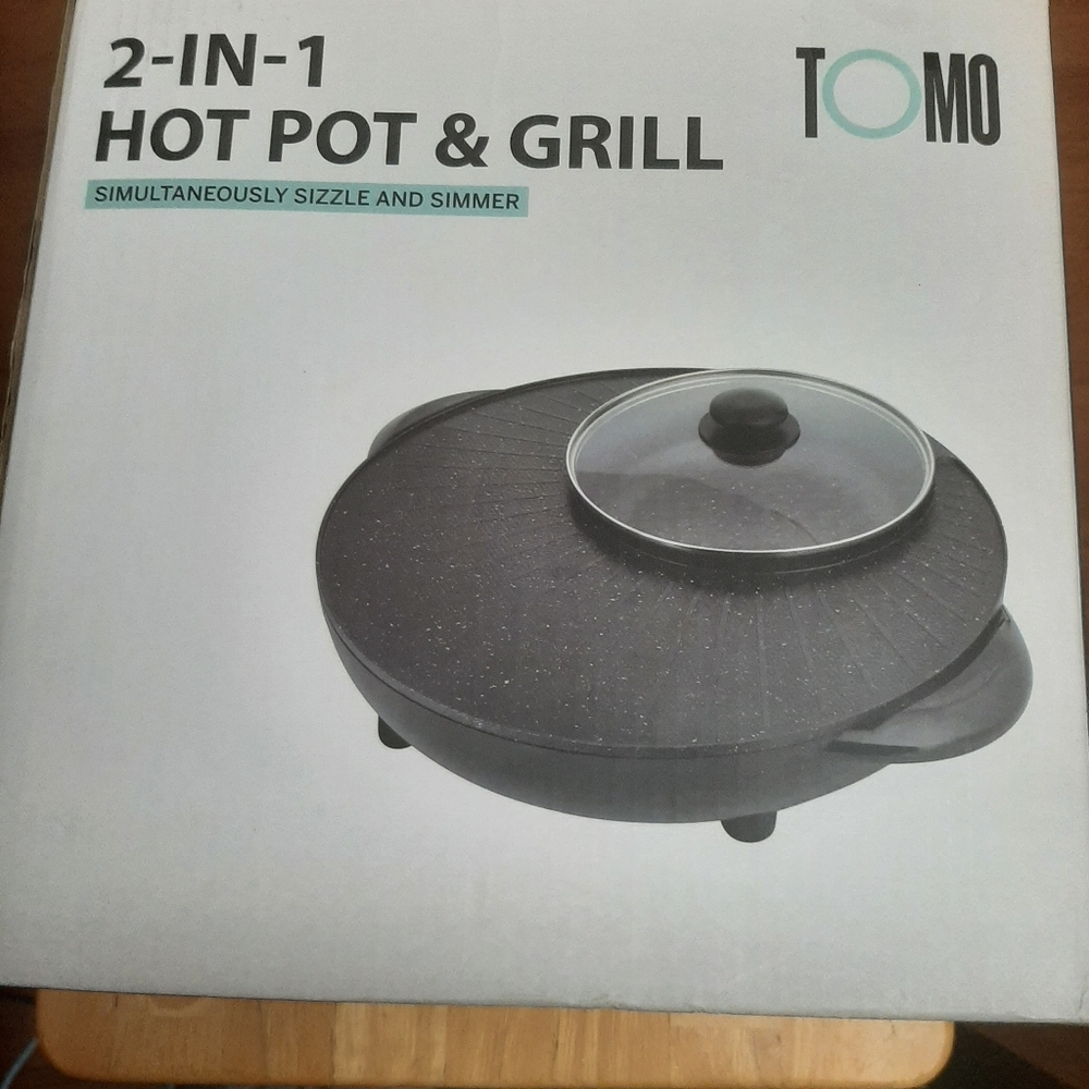 NWT TOMO 2 IN 1 HOT POT AND GRILL